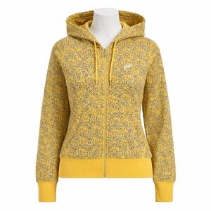 Size XL Nike Women’s Vintage Yellow Blue Speckled Zip Hoodie